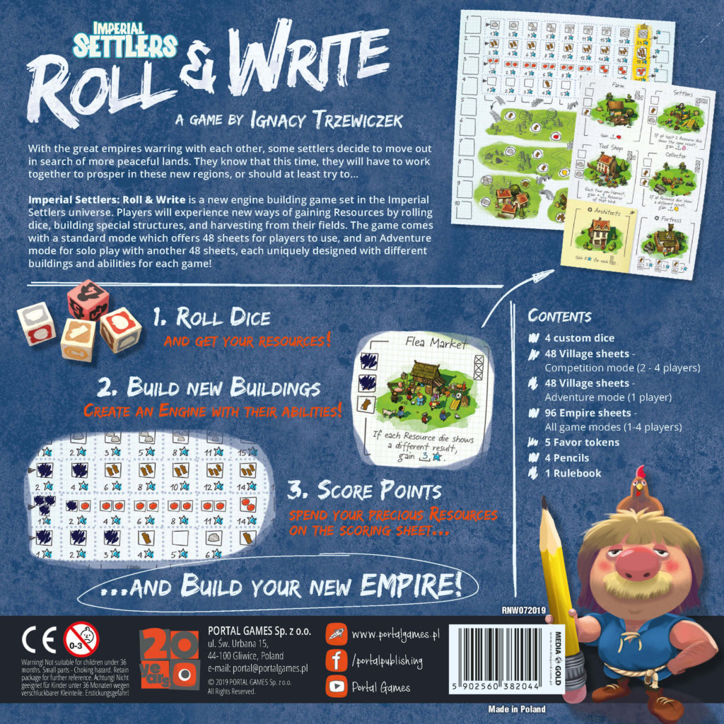 Imperial Settlers: Roll & Write - Portal Games